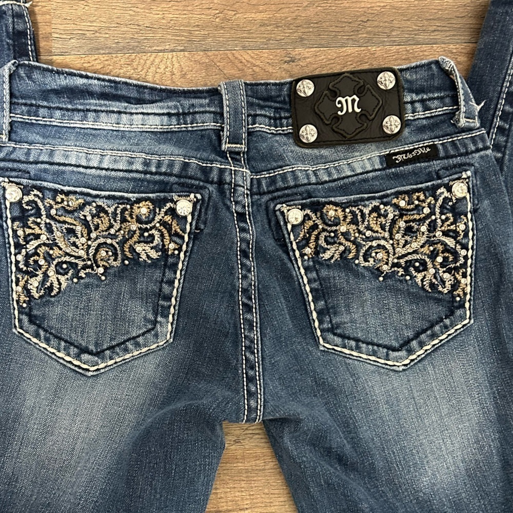 Miss Me Y2K Dark Blue Flare Jeans Boot Cut size 28 - Picture 6 of 12